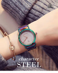 GUOU Luxury Women's Watches Stainless Steel Colorful straps Purple Women Watches Fashion Ladies watch reloj mujer zegarek damski