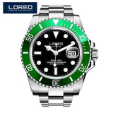 LOREO Automatic Mechanical Watches Diver Sport 200M Luxury Brand Men's Watches Business Wrist watch Male Clock Relogio Masculino