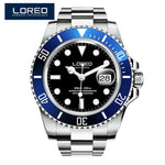 LOREO Automatic Mechanical Watches Diver Sport 200M Luxury Brand Men's Watches Business Wrist watch Male Clock Relogio Masculino