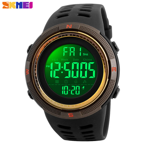 SKMEI Fashion Sport Watch Men Outdoor 5Bar Waterproof Digital Watch Men Chrono Alarm Clock Men's Wristwatches reloj hombre 1251