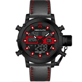 MEGALITH Fashion Men's Sport Quartz Watch Men Multifunction Waterproof Luminous Wristwatch Men Dual Dispay Clock Horloges Mannen