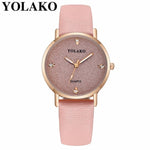 YOLAKO Women's Watch Fashion Luxury Leather Starry Sky Watch Ladies Watch Women Reloj Mujer Women Wrist Watches relogio feminino