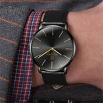 New Men's Watch 6.5mm Ultra-thin KEMANQI Brand Watches Leather Simple Business Quartz Wristwatch Roman Masculine Male relojes