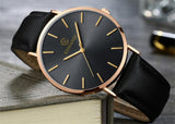 New Men's Watch 6.5mm Ultra-thin KEMANQI Brand Watches Leather Simple Business Quartz Wristwatch Roman Masculine Male relojes