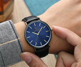 New Men's Watch 6.5mm Ultra-thin KEMANQI Brand Watches Leather Simple Business Quartz Wristwatch Roman Masculine Male relojes