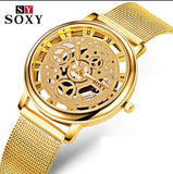 Relogio Masculino SOXY Skeleton Wrist Watch Men Watch Fashion Hollow Out Men's Watches Luxury Watches Men Clock Saati Relojes