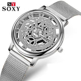 Relogio Masculino SOXY Skeleton Wrist Watch Men Watch Fashion Hollow Out Men's Watches Luxury Watches Men Clock Saati Relojes