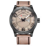 CURREN Mens Watches Top Brand Luxury Sport Quartz-Watch Leather Strap Clock Men Waterproof Wristwatch Relogio Masculino