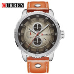 CURREN Mens Watches Top Brand Luxury Sport Quartz-Watch Leather Strap Clock Men Waterproof Wristwatch Relogio Masculino