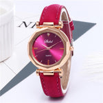 Hot Sale Exquisite Irregular Small Dial Women Watch Luxury Rhinestone Ladies Quartz WristWatches Fashion Leather Strap  Clock #B