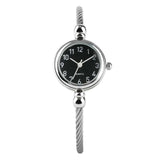 Unique Women Bracelet Watch Little Smooth Dial Top Luxury Silver Slim Strap Korean Retro Art Female Clock Quartz Watch Gift Hour