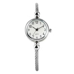 Unique Women Bracelet Watch Little Smooth Dial Top Luxury Silver Slim Strap Korean Retro Art Female Clock Quartz Watch Gift Hour