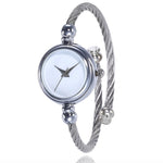 Unique Women Bracelet Watch Little Smooth Dial Top Luxury Silver Slim Strap Korean Retro Art Female Clock Quartz Watch Gift Hour