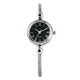 Unique Women Bracelet Watch Little Smooth Dial Top Luxury Silver Slim Strap Korean Retro Art Female Clock Quartz Watch Gift Hour