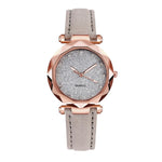 Ladies Watch Fashion Women's Watches Casual Leather Band Crystal Dial Quartz Wrist Watches Relogio Feminino zegarki damskie W50