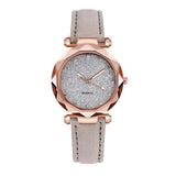 Ladies Watch Fashion Women's Watches Casual Leather Band Crystal Dial Quartz Wrist Watches Relogio Feminino zegarki damskie W50