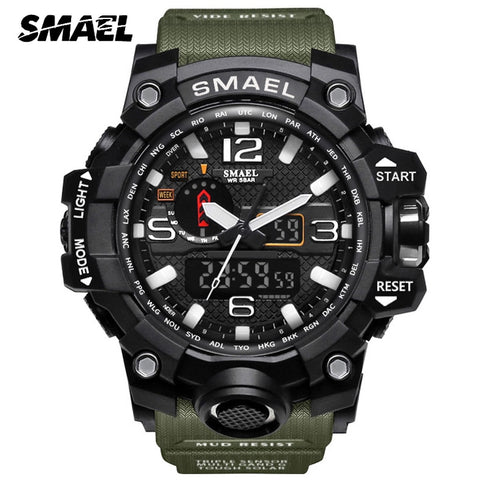 SMAEL Brand Fashion Men Sports Watches Men Analog Quartz Clock Military Watch Male S Shock Watch Men's 1545 relogios masculino