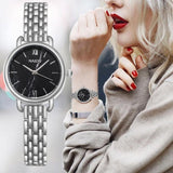 Fashion Silver women's watches Rose Gold Stainless Steel Women Quartz Wristwatch Dress Ladies watch reloj mujer relogio femino