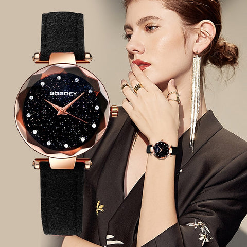 Gogoey Women's Watches 2019 Fashion Reloj Mujer Starry Sky Luxury Ladies Watches For Women Rhinestone bayan kol saati