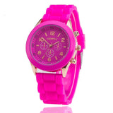 2019 Hot Sales Geneva Brand Silicone Women Watch Ladies Fashion Dress Quartz Wristwatch Female Watch montre relogio feminino