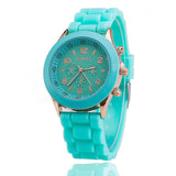 2019 Hot Sales Geneva Brand Silicone Women Watch Ladies Fashion Dress Quartz Wristwatch Female Watch montre relogio feminino