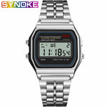 SYNOKE Men's Digital Watches Women Retro G LED Digital Shock Sport Waterproof Men Wristwatches relogio masculino Gold Watch