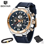 BENYAR 2019 New quartz men's watches Multifunction sport chronograph watch men top luxury brand wrist watch Relogio Masculino