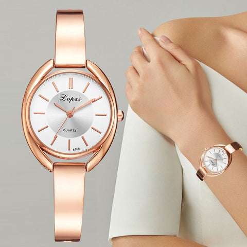 1PC Fashion Luxury Rose Gold Women Dress Bracelet Watches Fashion Dress Wristwatch Ladies Quartz Sport Rose Gold Watch Clocks