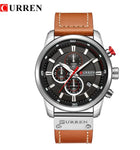 CURREN 8291 Luxury Brand Men Analog Digital Leather Sports Watches Men's Army Military Watch Man Quartz Clock Relogio Masculino