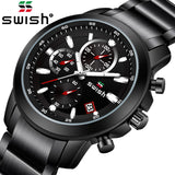 SWISH New product Men's Fashion Watches Men Sport Waterproof All steel Quartz Watch Man Clock Wrist watches Relogio Masculino