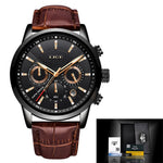 LIGE Men Watch Top Brand Mens Mechanical Watches Automatic Tourbillon Skeleton Watch Men Calendar Relogio Masculino dropship+Box