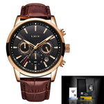 LIGE Men Watch Top Brand Mens Mechanical Watches Automatic Tourbillon Skeleton Watch Men Calendar Relogio Masculino dropship+Box