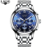 LIGE Mens Watches Fashion Top Brand Luxury Business Automatic Mechanical Watch Men Casual Waterproof Watch Relogio Masculino+Box