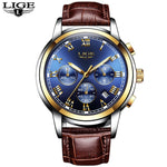 LIGE Mens Watches Fashion Top Brand Luxury Business Automatic Mechanical Watch Men Casual Waterproof Watch Relogio Masculino+Box