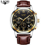 LIGE Mens Watches Fashion Top Brand Luxury Business Automatic Mechanical Watch Men Casual Waterproof Watch Relogio Masculino+Box