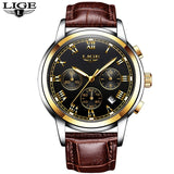 LIGE Mens Watches Fashion Top Brand Luxury Business Automatic Mechanical Watch Men Casual Waterproof Watch Relogio Masculino+Box