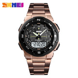 SKMEI Watch Men's Watch Fashion Sport Watches Stainless Steel Strap Mens Watches Stopwatch Chronograph Waterproof Wristwatch Men