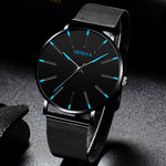 2020 Minimalist Men's Fashion Ultra Thin Watches Simple Men Business Stainless Steel Mesh Belt Quartz Watch Relogio Masculino