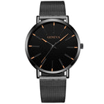 2020 Minimalist Men's Fashion Ultra Thin Watches Simple Men Business Stainless Steel Mesh Belt Quartz Watch Relogio Masculino