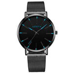 2020 Minimalist Men's Fashion Ultra Thin Watches Simple Men Business Stainless Steel Mesh Belt Quartz Watch Relogio Masculino