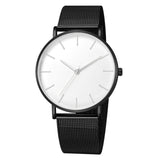 Minimalist Men Fashion Ultra Thin Watches Simple Men Business Stainless Steel Mesh Belt Quartz Watch Relogio Masculino