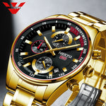 NIBOSI Fashion Mens Watches Top Brand Luxury Wrist Watch Quartz Clock Gold Watch Men Waterproof Chronograph Relogio Masculino