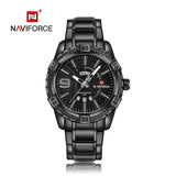 NAVIFORCE Luxury Brand Mens Sport Watch Gold Full Steel Quartz Watches Men Date Waterproof Military Clock Man relogio masculino