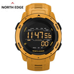 NORTH EDGE Men Digital Watch Men's Sports Watches Dual Time Pedometer Alarm Clock Waterproof 50M Digital Watch Military Clock