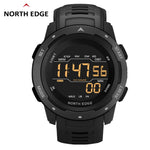 NORTH EDGE Men Digital Watch Men's Sports Watches Dual Time Pedometer Alarm Clock Waterproof 50M Digital Watch Military Clock