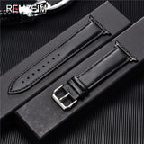 Calfskin Genuine Leather Watchband 38mm 40mm for iwatch 1 2 3 4 5 Soft Material Replace Wrist Strap 42mm 44mm for Apple Watch