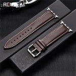 Calfskin Genuine Leather Watchband 38mm 40mm for iwatch 1 2 3 4 5 Soft Material Replace Wrist Strap 42mm 44mm for Apple Watch