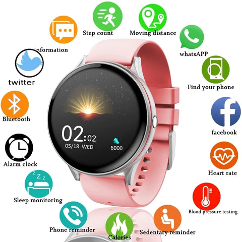 Women Men Smart Electronic Watch Luxury Blood Pressure Digital Watches Fashion Calorie Sport Wristwatch DND Mode For Android IOS