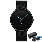 CRRJU Fashion Mens Watches Top Brand Luxury Quartz Watch Men Casual Slim Mesh Steel Waterproof Sport Watch Relogio Masculino