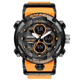 SMAEL Sport Watch Men Waterproof LED Digital Watches Stopwatch Big Dial Clock For Male 8038 relogio masculino Men Watches Quartz